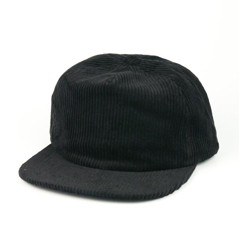 Trendy flat brimmed snapback hatscorduroy retro