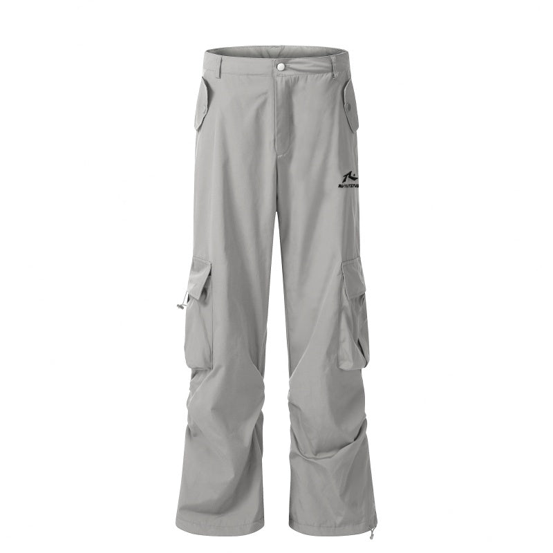 American-style streetwear harem pants Adjustable Hem Adventure Cargo Pants Plush