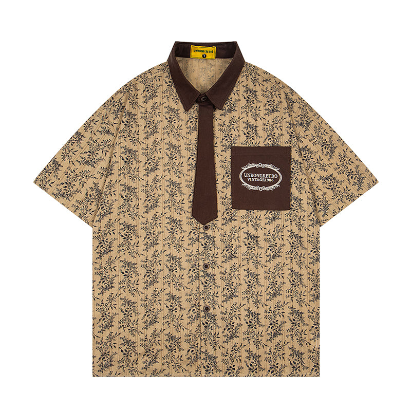 Unisex vintage T-shirt Polo shirt with a stand-up collar