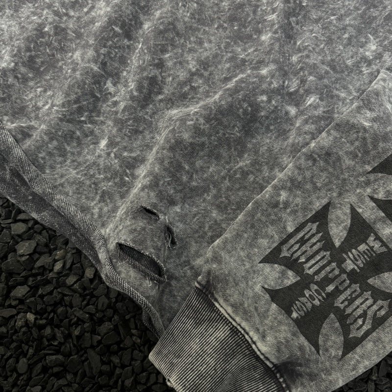 Unisex Vintage  sweatshirt West Coast CSFGANG Limited Edition Crewneck Sweatshirt – Heavyweight fabric with a washed, distressed finish and multiple hand-cut, distressed details.