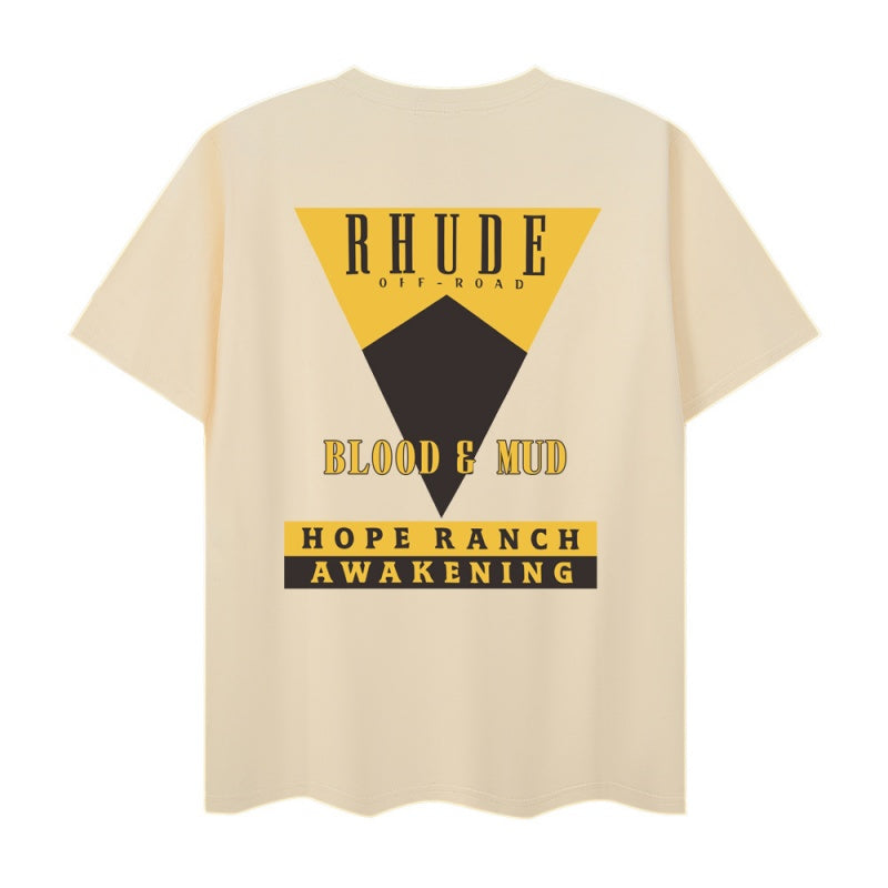 RHUDE T Shirts Retro Western Typography Art