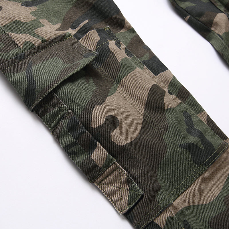 Mens Fashion Jeans camouflage 5708# Pure cotton high quality