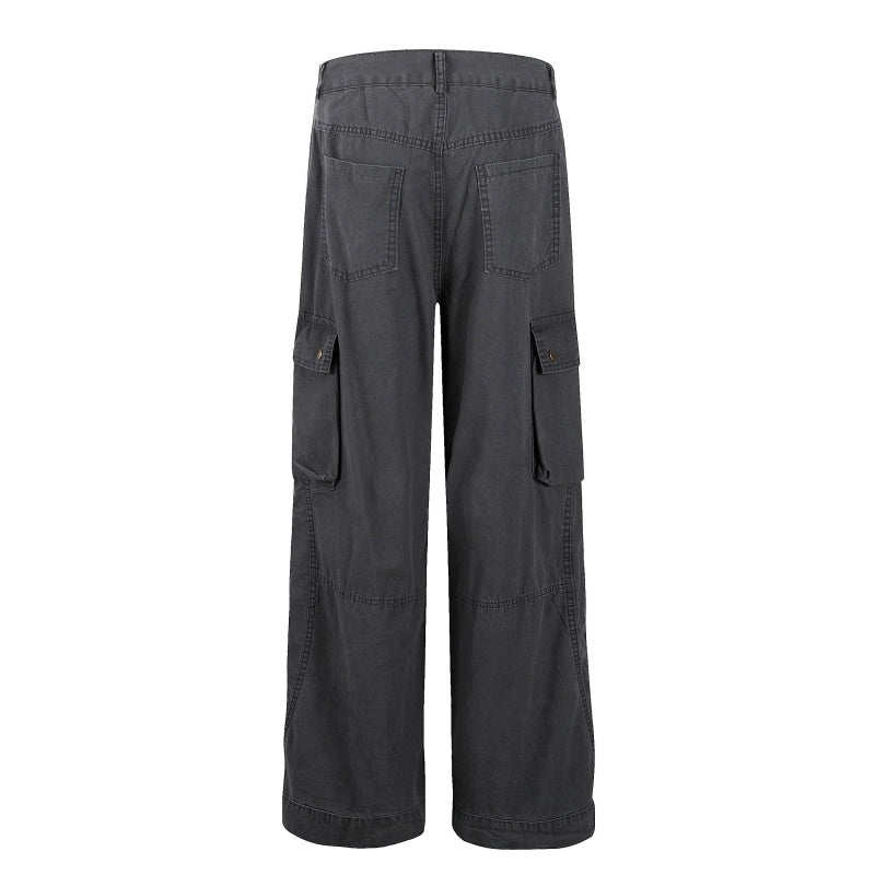 American-style streetwear harem pants Contrast stitch panel seam detail