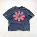 Unisex Vintage T Shirts Saint × Red Hot Chili Peppers Collaboration: Heavyweight 280g pure cotton fabric (post-wash weight), featuring vintage single-stitch and "heaven-and-earth" (blind stitch) construction, finished with a heavy enzyme-milled wash.
