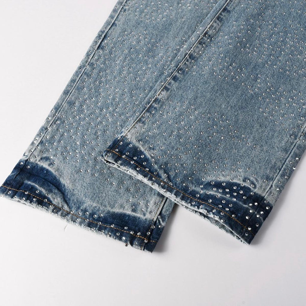 purple brand jeans Rhinestones #9137