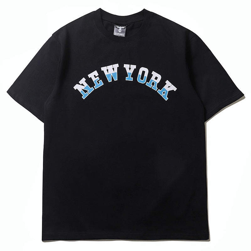 Mens T-shirt Vintage American-style Trendy minimalist letter print