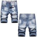 Denim shorts High-quality trendy casual pure cotton Non-stretch plus-size men's clothing