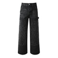 purple brand jeans Rhinestones #104