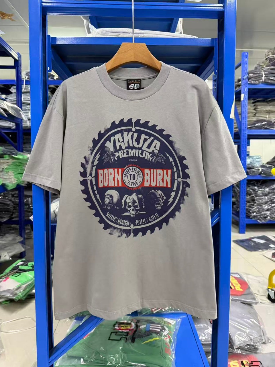 Vintage style washed summer wear T shirt Skull