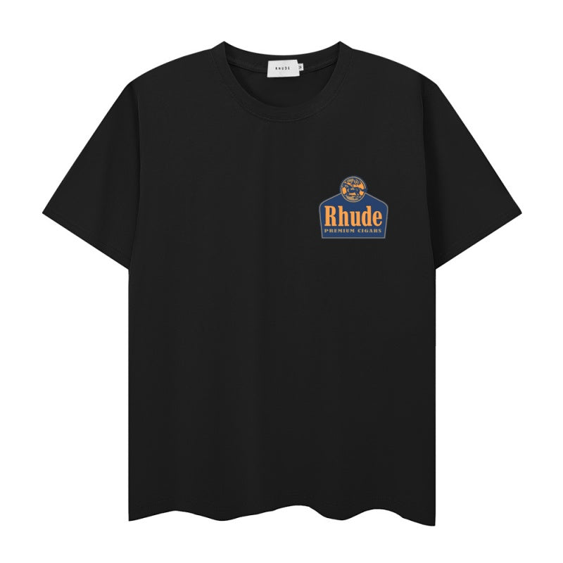 RHUDE T Shirts Antique Cigar Crest Emblem Motif