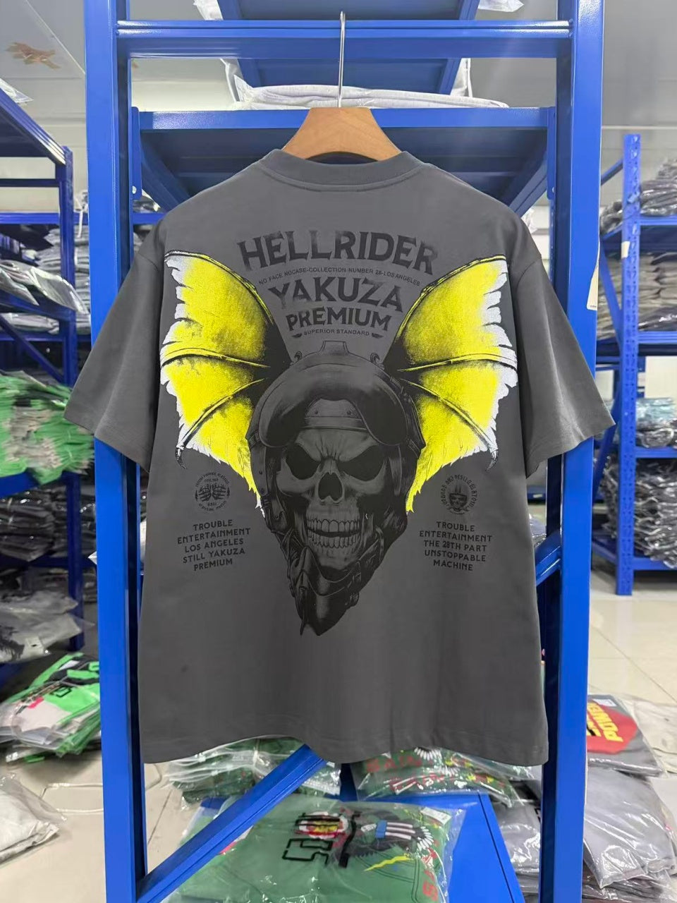 Vintage style washed summer wear T shirt Skull