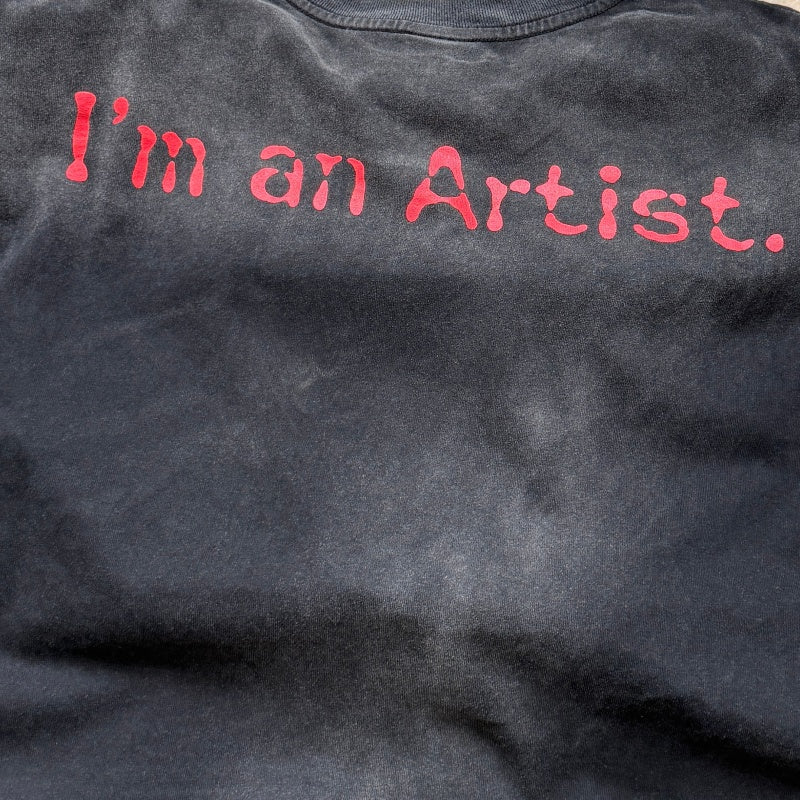 Unisex Vintage T Shirts Saint × "Joker Artist" Limited Edition Collaboration T-Shirt. Features authentic-spec 280g heavyweight fabric that retains its quality after washing. Crafted with vintage-style single-stitch and "heaven-and-earth" (blind stitc