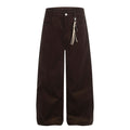 American-style streetwear harem pants Relaxed Silhouette Keychain Detail Outfit