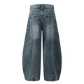 American-style streetwear harem pants Vintage heavy wash curved denim cut