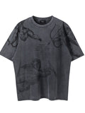 Vintage style washed summer wear T shirt 260G pure cotton high-quality streetwear
