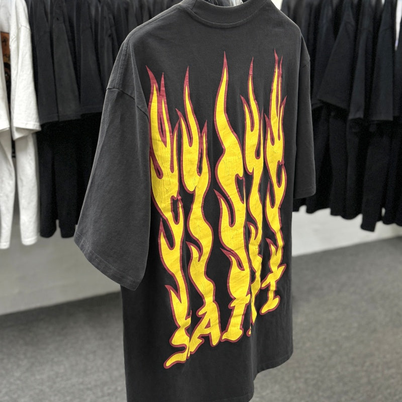 Unisex Vintage T Shirts "Soul on Fire" Limited Edition — Heavyweight Washed & Distressed Finish