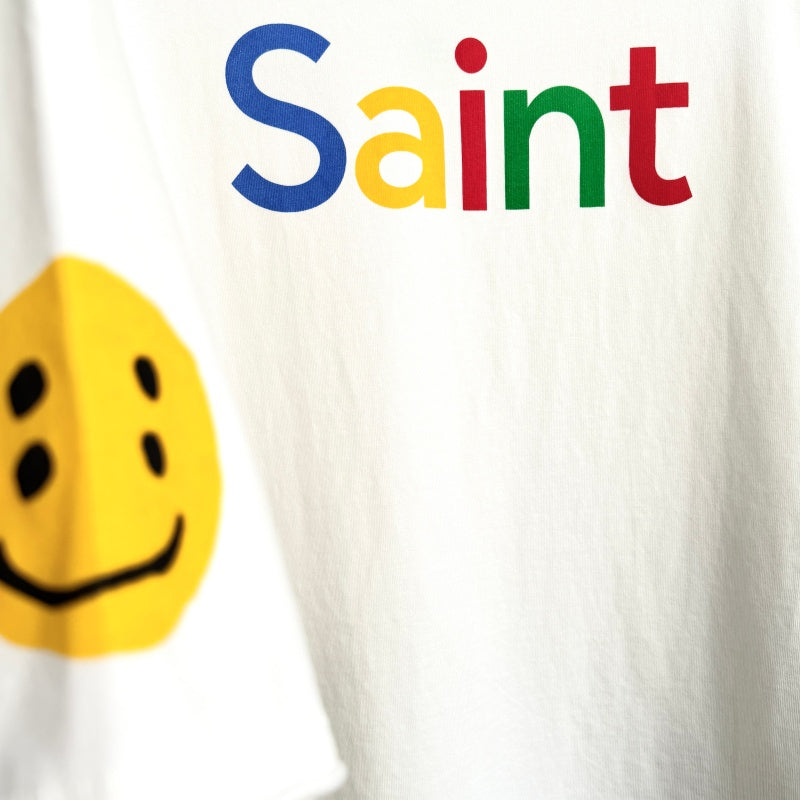 Unisex Vintage T Shirts Saint x CPFM x Choooself three-way collaboration: "Be Your Own Saint" limited edition. Features authentic-spec, heavy-duty 320g fabric (retaining its weight after washing) and vintage-style single-stitch construction with hem-