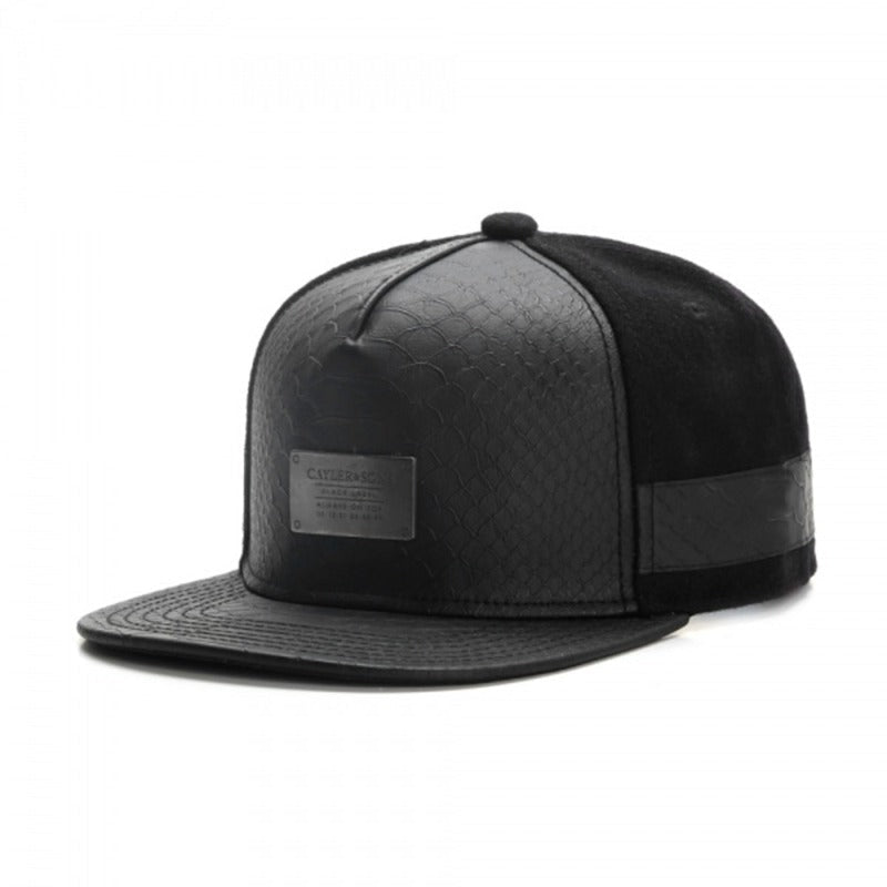 Trendy flat brimmed snapback hatsshade