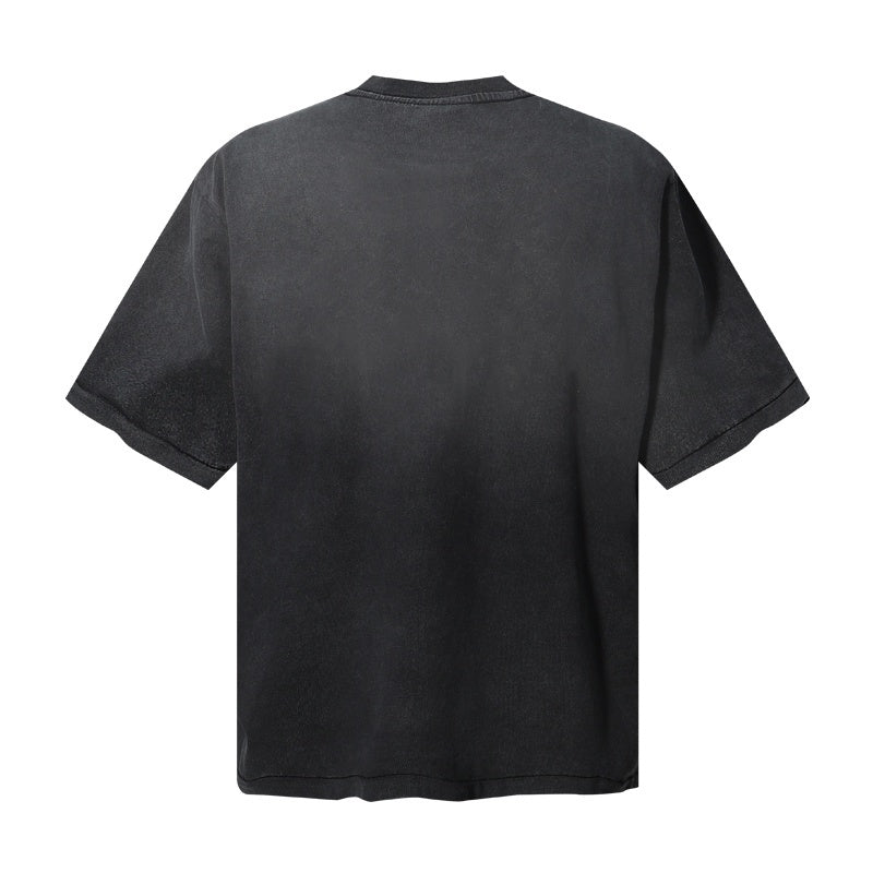 Saint Michael T Shirts Distressed Black Love and Abuse Theater Face Street Top