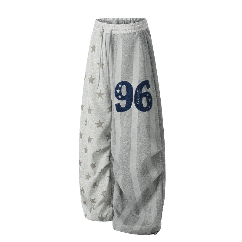 American-style streetwear harem pants Vintage Star 96 Ruched Balloon Trousers