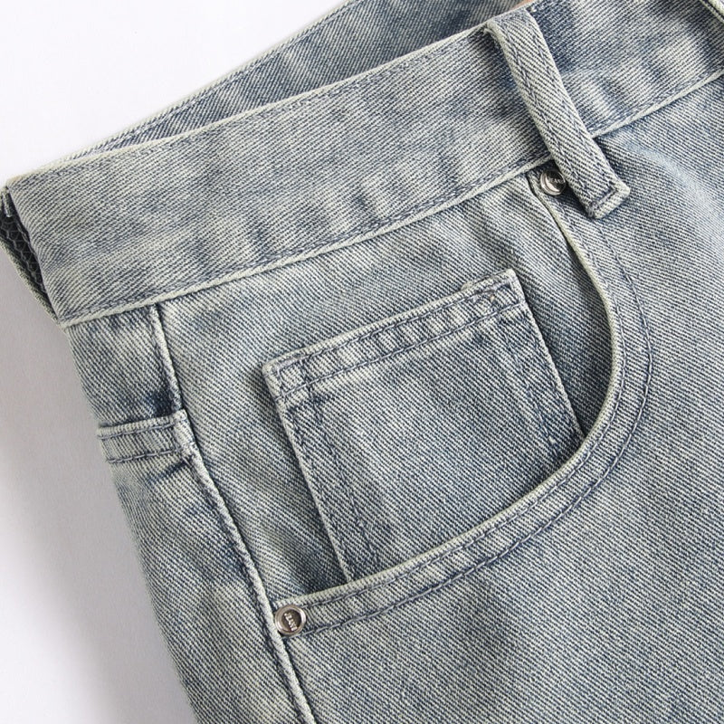 Denim shorts High-quality trendy casual pure cotton Non-stretch plus-size men's clothing