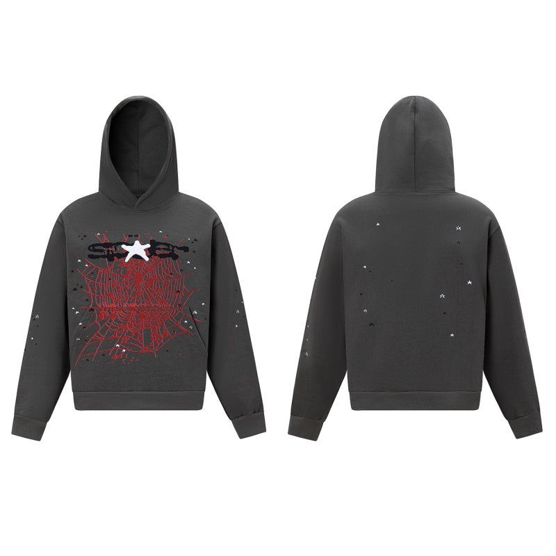 Spiderweb hoodie High-quality pure cotton for autumn and winter