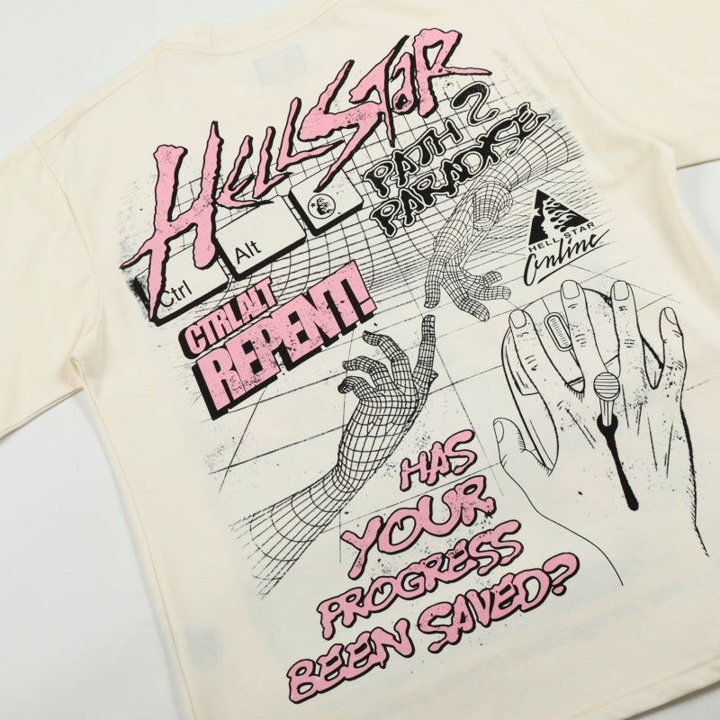Vintage-style American T-shirt Eclectic Graffiti‑Style Religious Montage Artwork