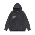 ERD Hoodie Washed Black Dual-Sided Text & Photo Patch Hooded Outerwear