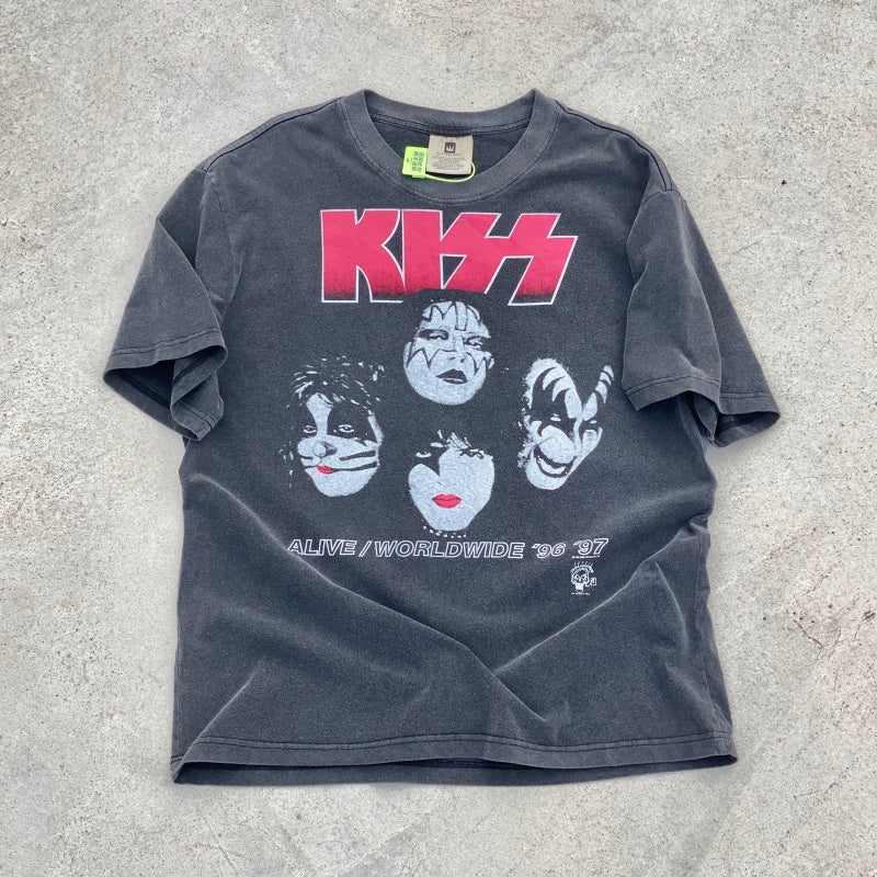 Unisex Vintage T Shirts KISS '96-'97 Tour – Limited Edition Heavyweight Distressed Wash Tee