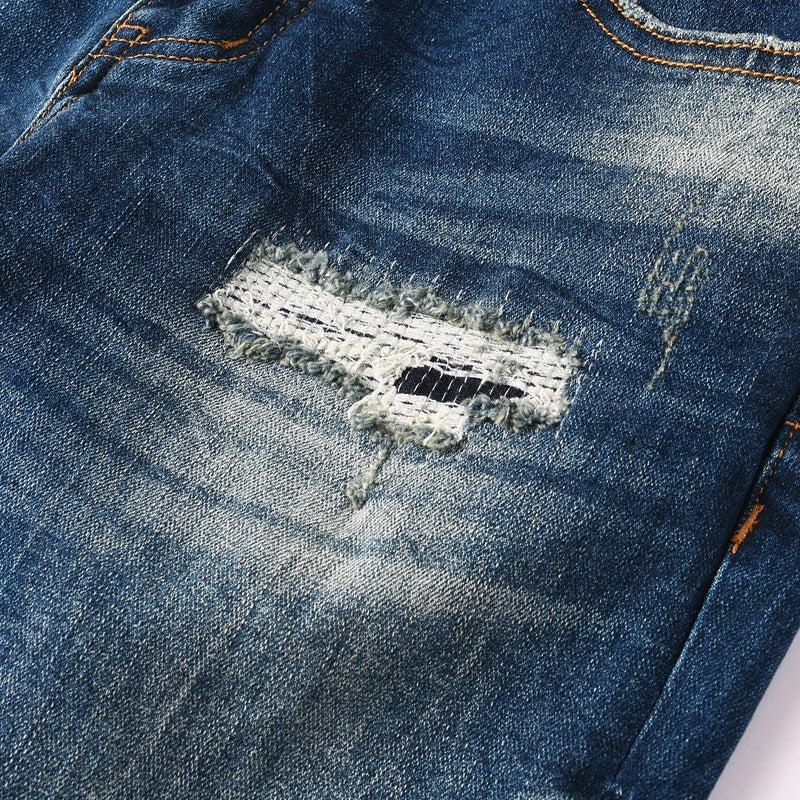 Purple brand Jeans High-quality pure cotton streetwear trousers Hole