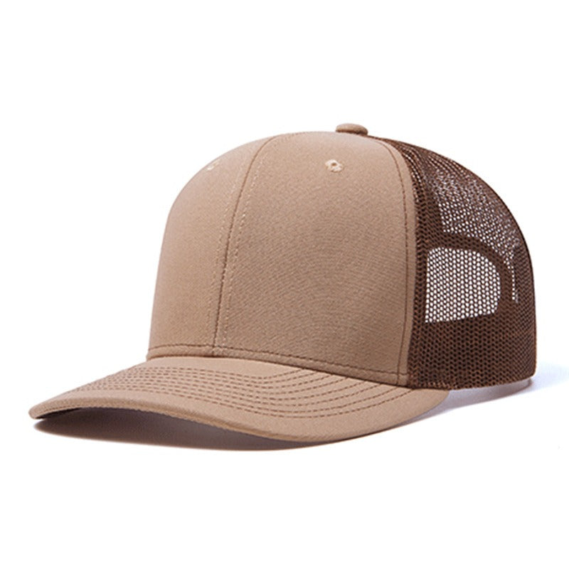Trendy flat brimmed snapback hatssummer mesh breathable