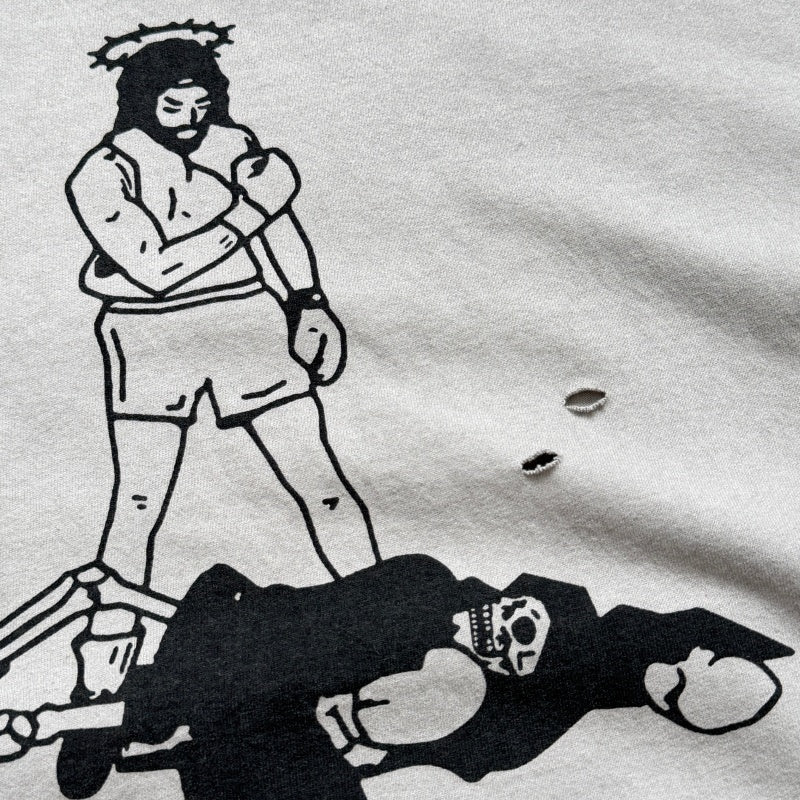 Unisex Vintage T Shirts CHOOOSELF 26SS Kendrick Lamar "FFITB" Limited Edition – Heavyweight Washed, Distressed & Destroyed Streetwear T-Shirt (Boxy/Cropped Punk Style)