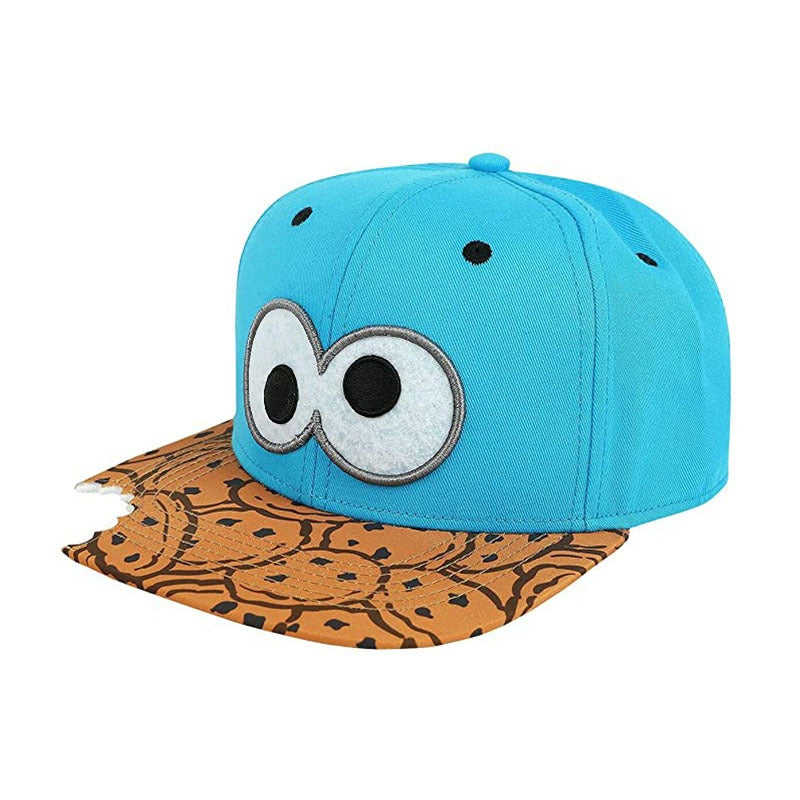 Trendy flat brimmed snapback hatscartoon sunshade