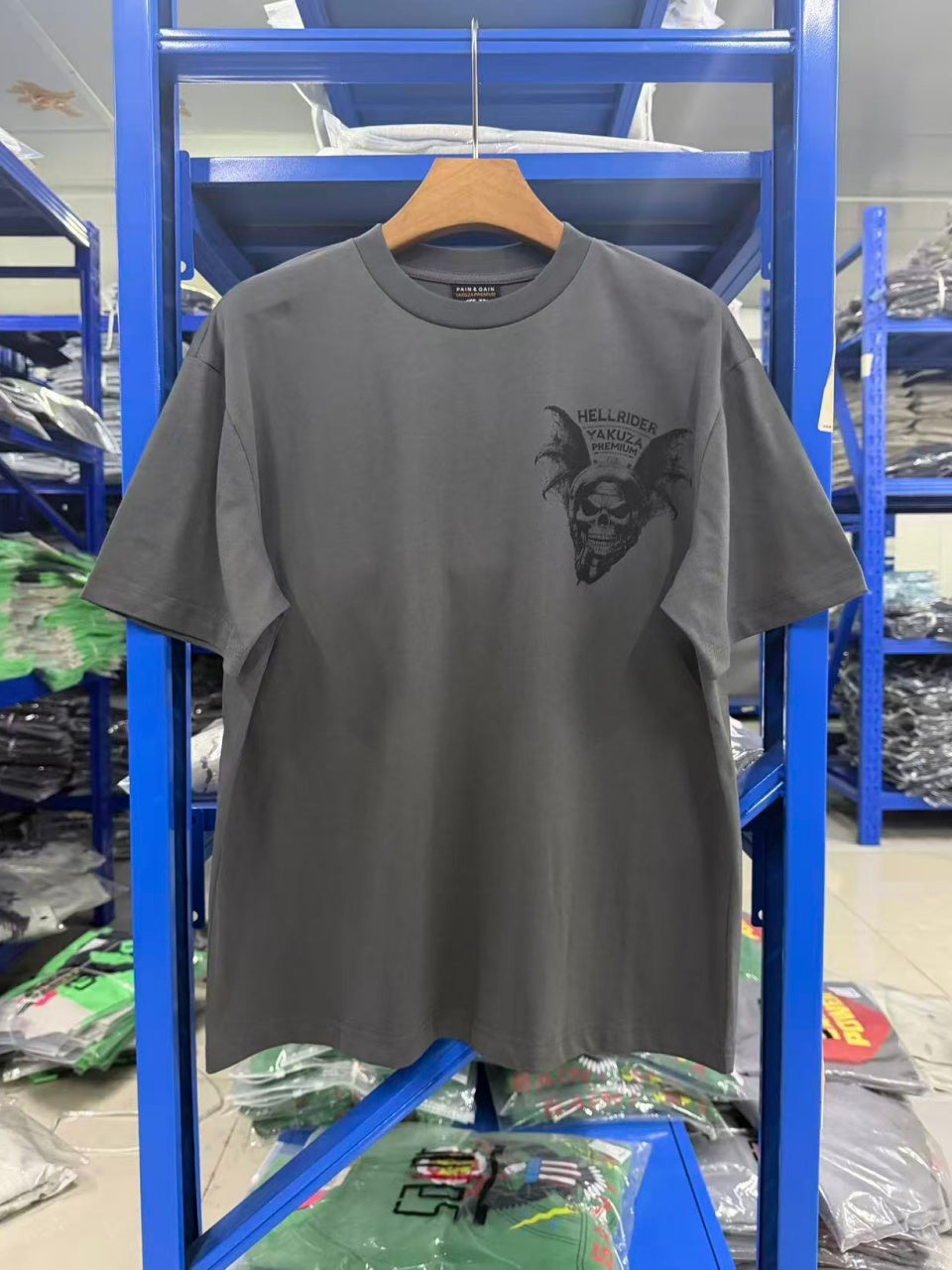 Vintage style washed summer wear T shirt Skull