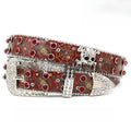 Hip-hop punk rhinestone belt skull punk style