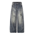 American-style streetwear harem pants Bottom Hem Distressed Baggy Apparel