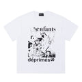 ERD T Shirts Line Art Sketch Figure Stacked Typography Graphic Top