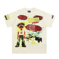 Vintage-style American T-shirt Bold Red Brick Fragment Street Motif