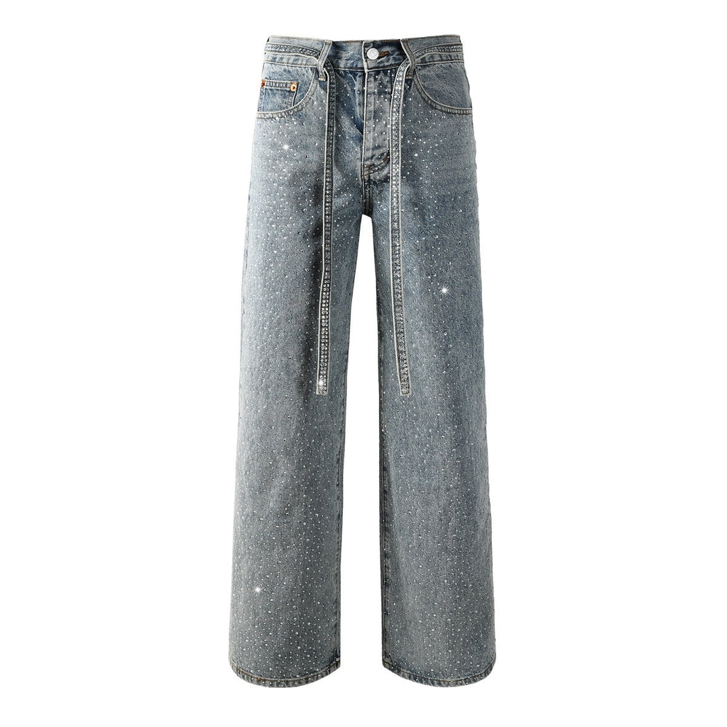 purple brand jeans Rhinestones #9129