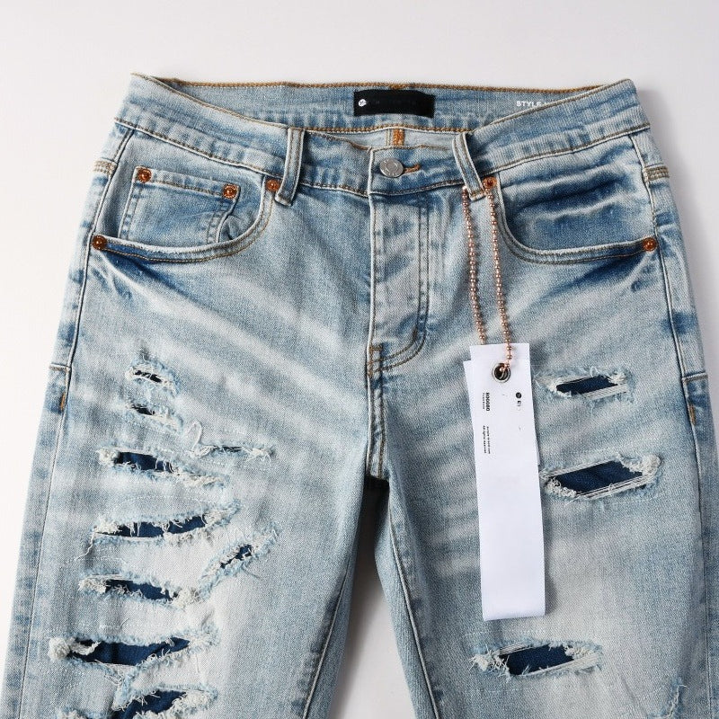 Purple brand Jeans High-quality pure cotton streetwear trousers line