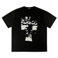 ERD T Shirts Minimal Back Letter Print Dark Street Casual Top