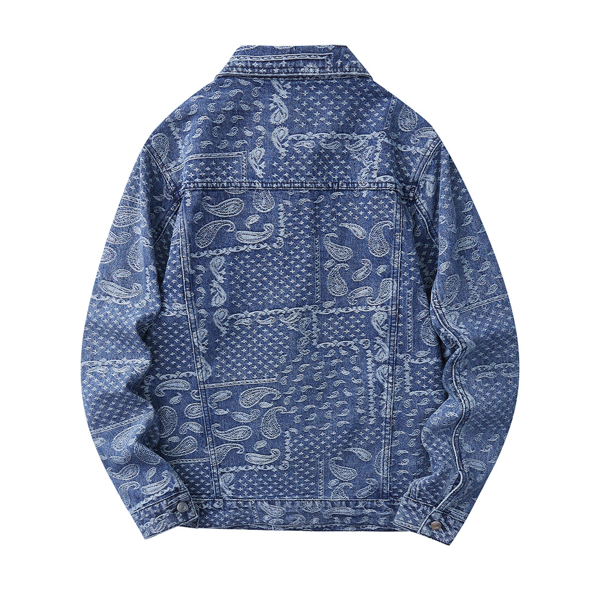 Denim Jacket & Jeans High-Street Trend Retro Casual Matching All-Over Pattern Trucker Jacket and Slim-Fit Pants Outfit (jacket and jeans must be purchased separately.)