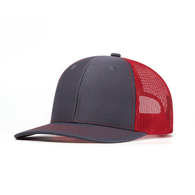 Trendy flat brimmed snapback hatssummer mesh breathable