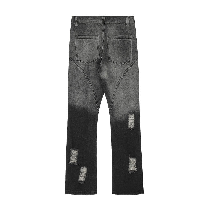 American-style streetwear harem pants Vintage washed spliced seam silhouette