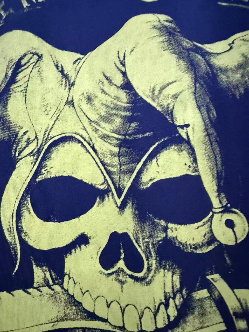 Vintage style washed summer wear T shirt Skull