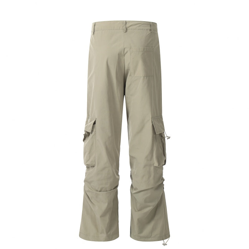 American-style streetwear harem pants Adjustable Hem Adventure Cargo Pants Plush