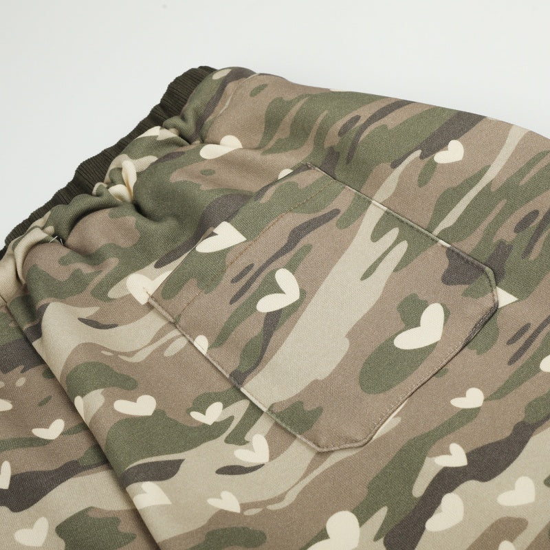 American-style streetwear harem pants Camo Patch Barrel Cargo Trousers