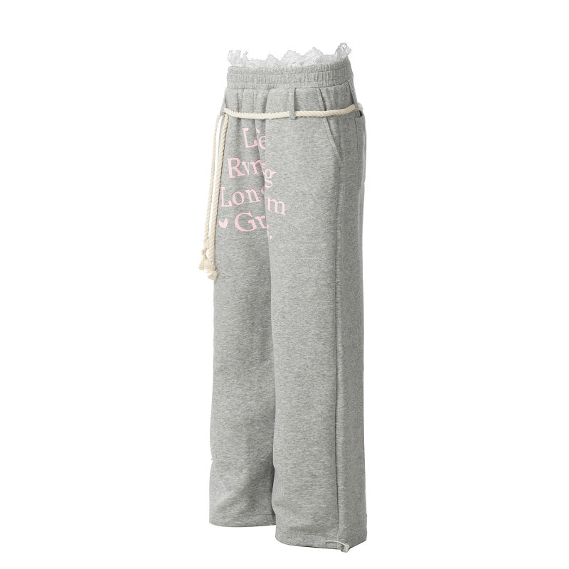 American-style streetwear harem pants Toggle hem adjustable street casual fit