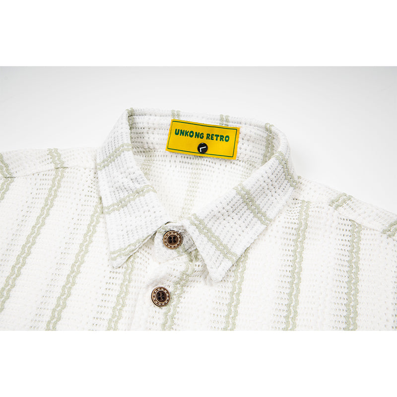 Unisex vintage T-shirt Polo shirt with a stand-up collar