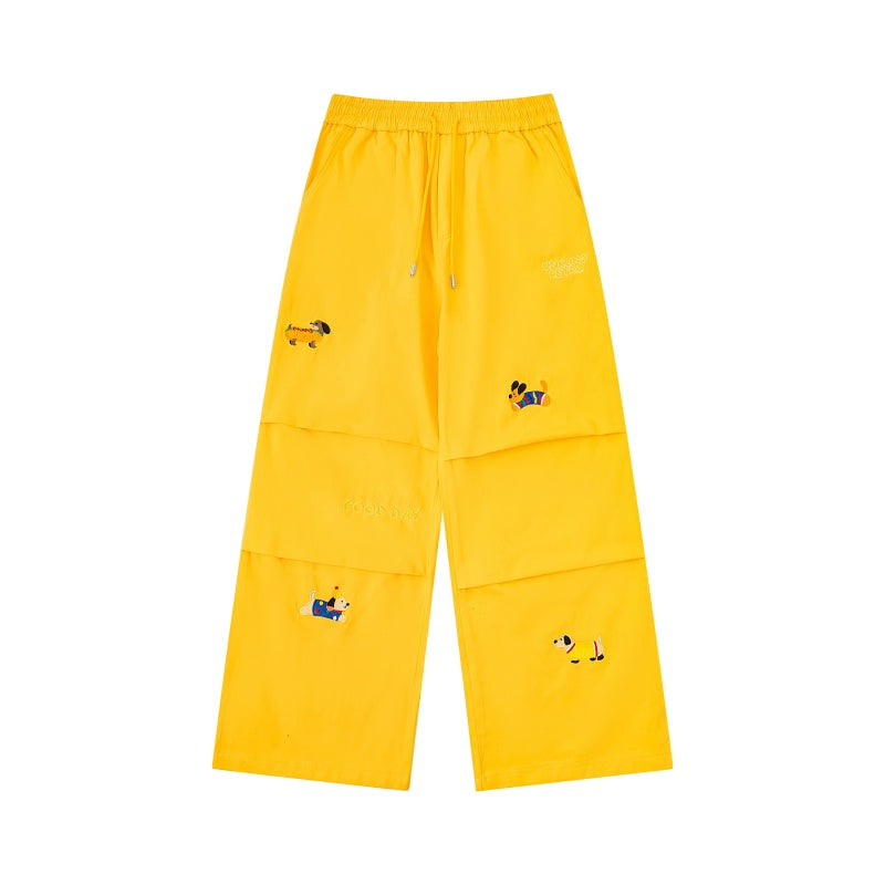 Street-style vintage jeans Retro Harajuku Style Colorful Colorblock Cargo Pants with Graphic Accents